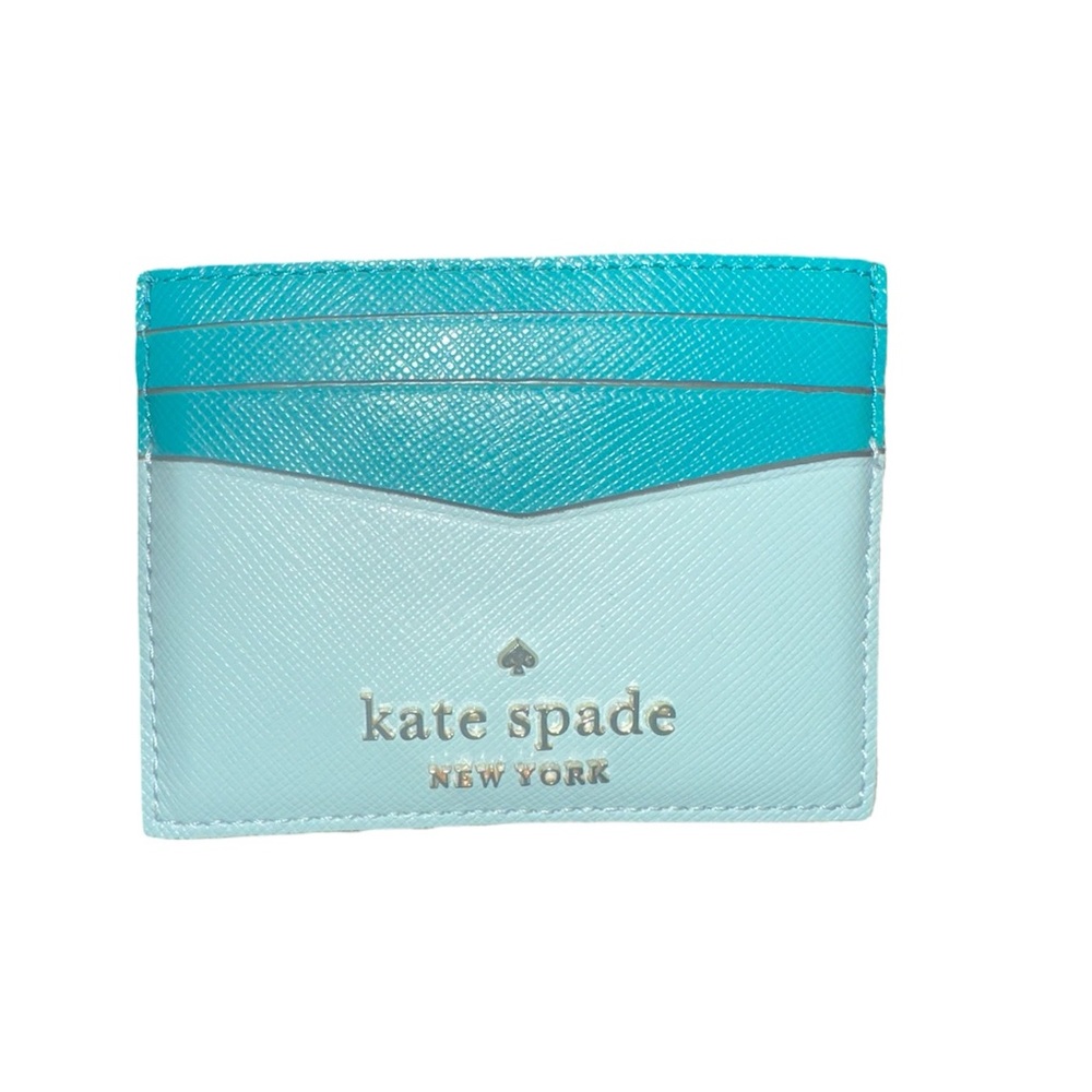 Kate Spade Turquoise and Light Blue Card Holder